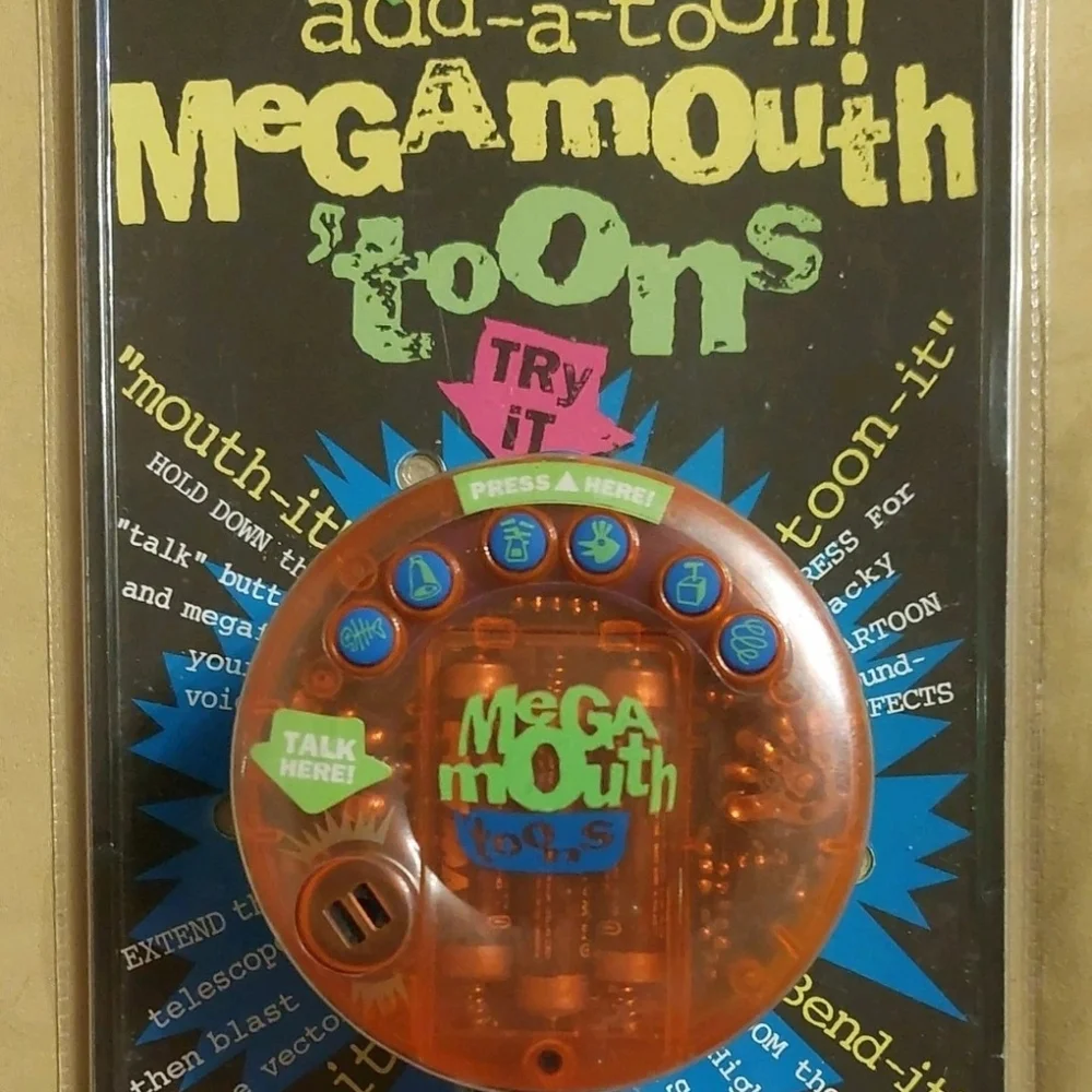Vintage RARE 1995 Yes Gear MeGAmouth Toons NEW SEALED IN PACKAGE 90s
